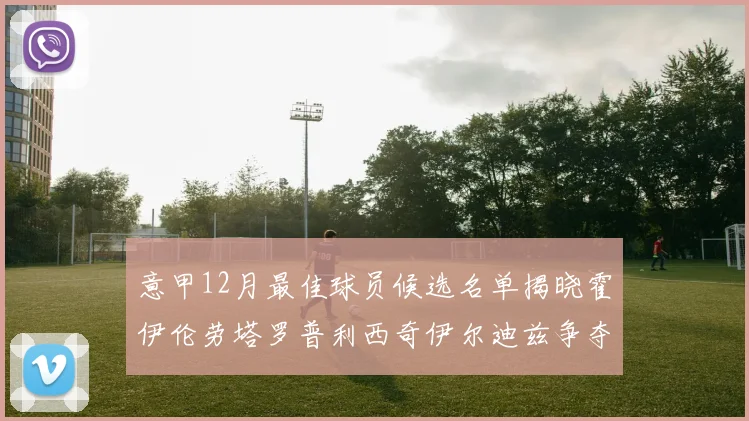 意甲12月最佳球员候选名单揭晓霍伊伦劳塔罗普利西奇伊尔迪兹争夺荣誉